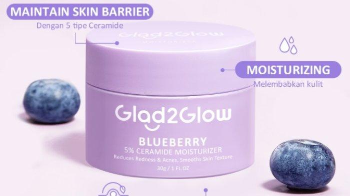 Glad2Glow 5 persen Blueberry Moisturizer Cream 5x Ceramide Moisturizer
