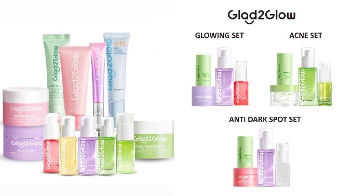 Skincare Glad2Glow yang sempat viral di sosial media.