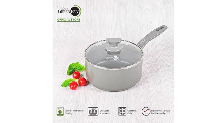 GREENPAN Delight Grey Covered hadir dengan desain elegan sekaligus material keramik berkualitas.