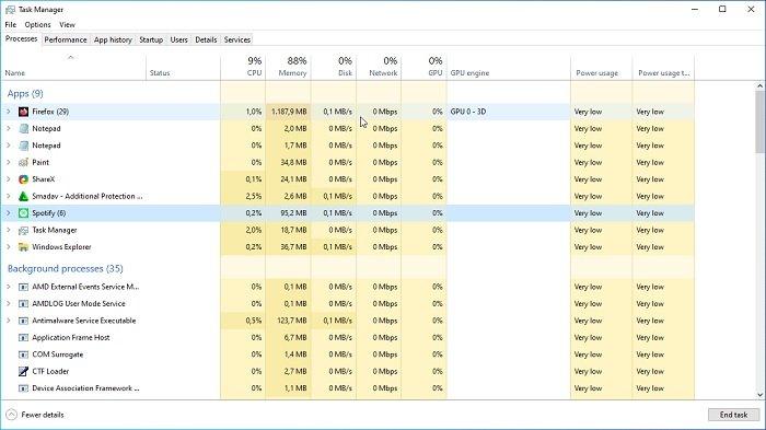 Ilustrasi memberhentikan aplikasi melalui Task Manager