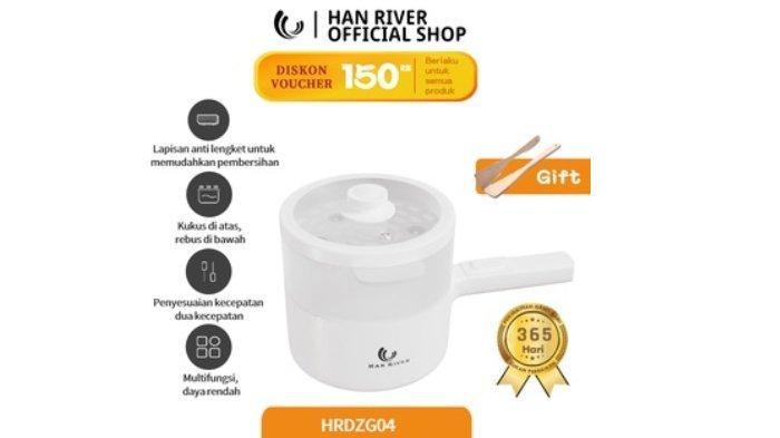 Dengan HAN RIVER Panci Listrik multifungsi, kamu bisa atur suhu panas sesuai kebutuhan baik kecil atau besar.