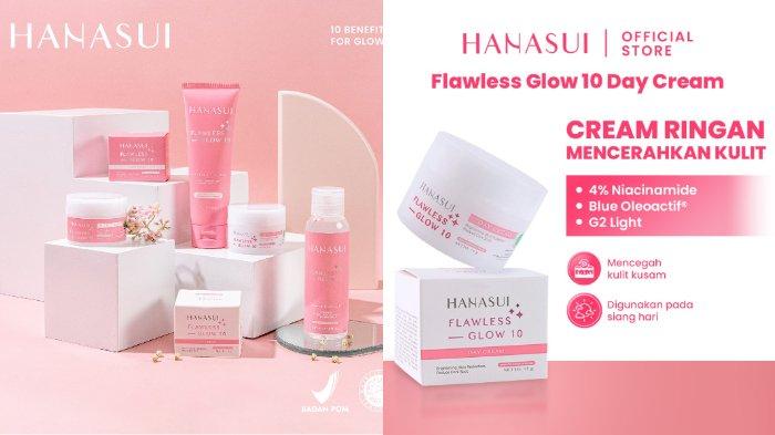 HANASUI Flawless Glow 10 Day Cream 15 gram.