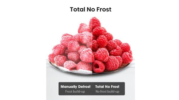 Hisense 564L Kulkas Side by Side RS660N4IGN dengan teknologi total no frost.