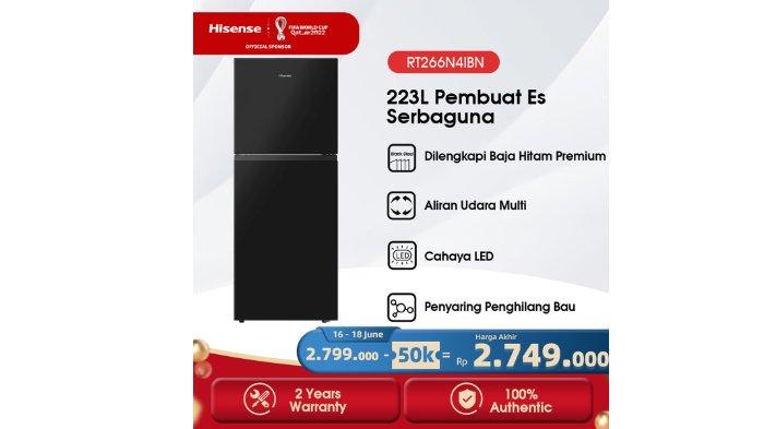 Hisense Kulkas 2 Pintu RT266N4IBN