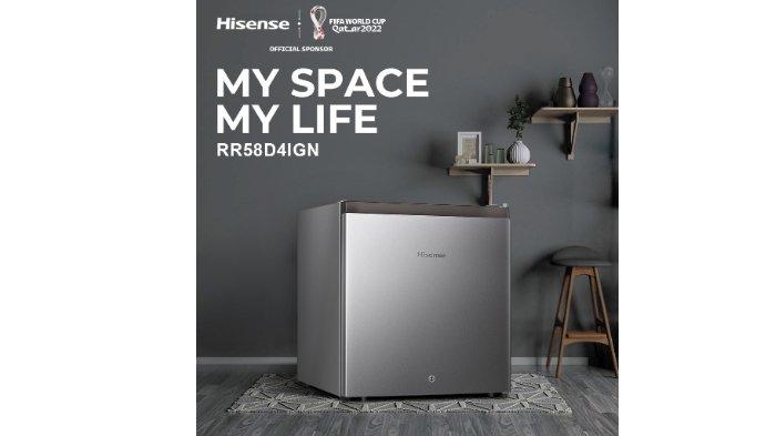 Hisense Kulkas Mini Bar RR58D4IGN cocok untuk digunakan simpan bahan di ruangan mungil