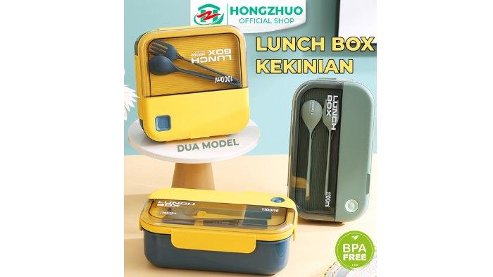 HONGZHUO Lunch Box Set Sendok Garpu 1100 Ml