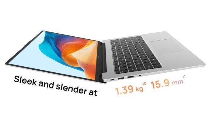 Desain bodi dan layout keyboard HUAWEI MateBook D 14 2024