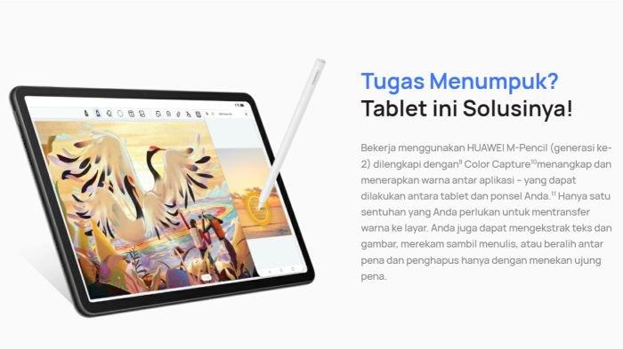 Ilustrasi bidang layar HUAWEI MatePad 11 2023