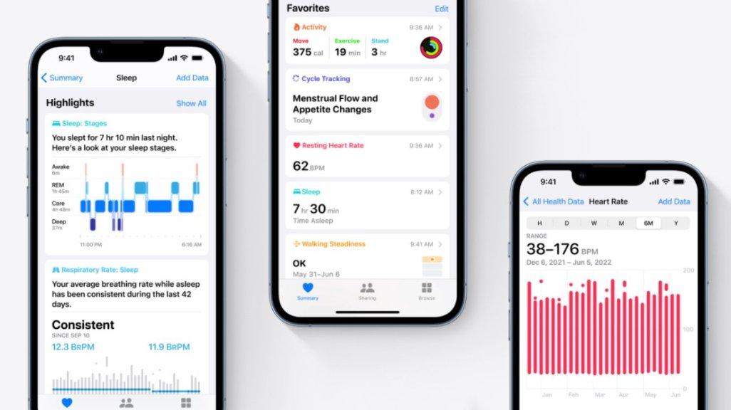Tambahkan data kesehatan pada iPhone Health.