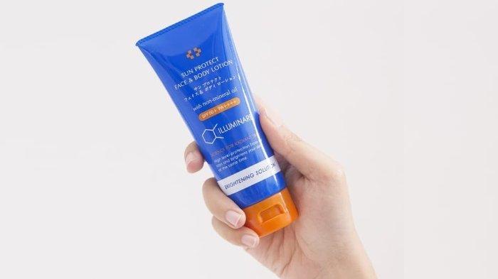 Illuminare Brightening Sun Pro Face & Body Lotion.