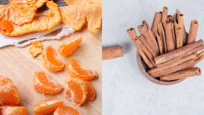 Ilustrasi kulit jeruk dan kayu manis yang bisa membantu menyegarkan ruangan dari aroma durian.