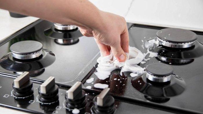 Ilustrasi kompor tanam tempered glass.