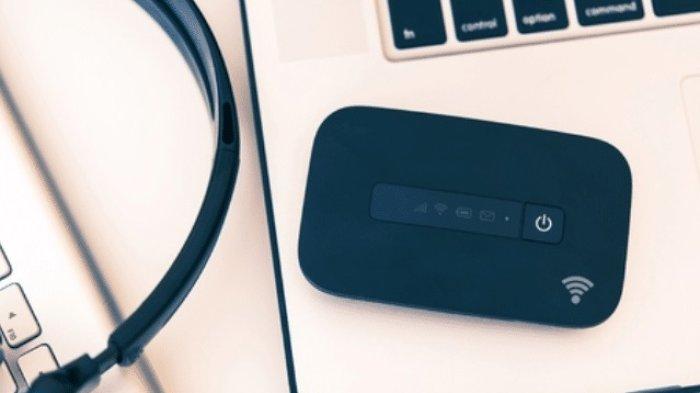 Ilustrasi modem WiFi untuk koneksi internet yang aman, lancar dan privat