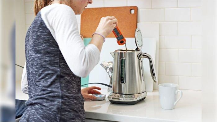 Ilustrasi pemakaian teko listrik untuk mendidihkan atau memanaskan air