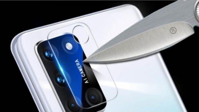 Ilustrasi kamera HP yang dilindungi oleh tempered glass