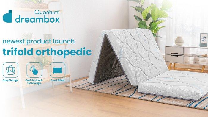 Ilustrasi penggunaan Dreambox Kasur Dingin Trifold untuk kenyamanan lebih ekstra.