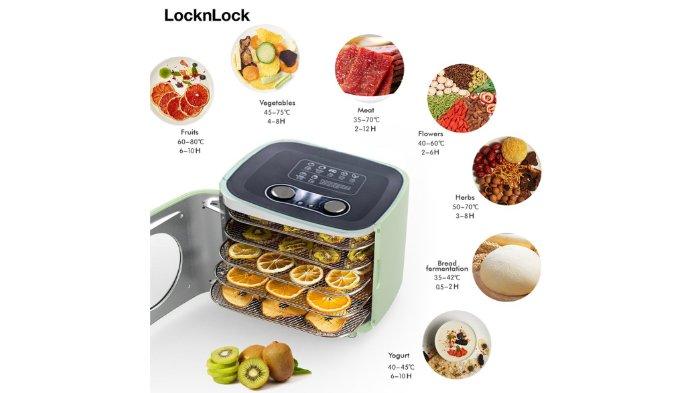 Ilustrasi penggunaan LocknLock Mini Food Dehydrator.