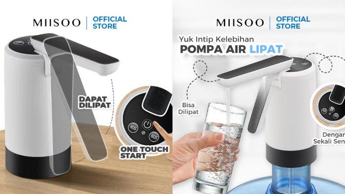 MIISOO Pompa Air 3 Tombol Elektrik
