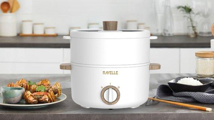 Ilustrasi penggunaan RAVELLE RAVELLE Panci Listrik Multicooker.