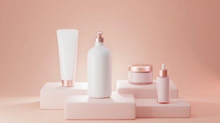 Ilustrasi kemasan skincare vegan.