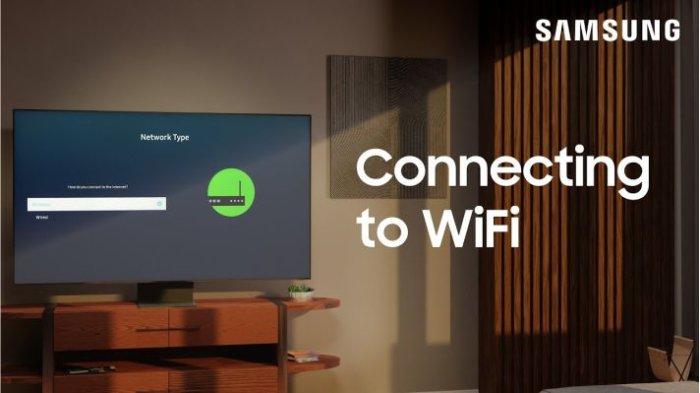 Ilustrasi menyambungkan Smart TV ke jaringan WiFi