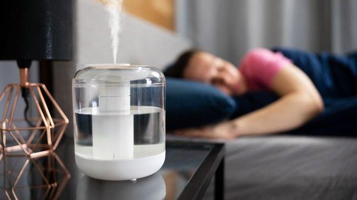 Ilustrasi tidur yang lebih nyaman dengan menggunakan humidifier sebagai pelembap udara ruangan