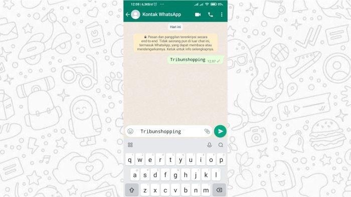 Ilustrasi tulisan WA dengan huruf monospace