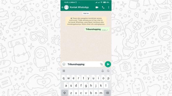 Ilustrasi tulisan WA dengan huruf tebal