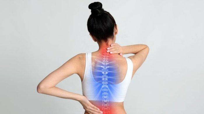Ilustrasi wanita mengalami gejala osteoporosis
