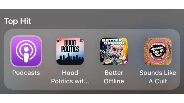 Ilustrasi widget podcast di iOS 17.5