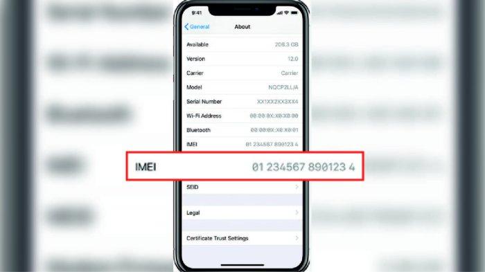 Ilustrasi IMEI yang harus didaftarkan secara resmi.