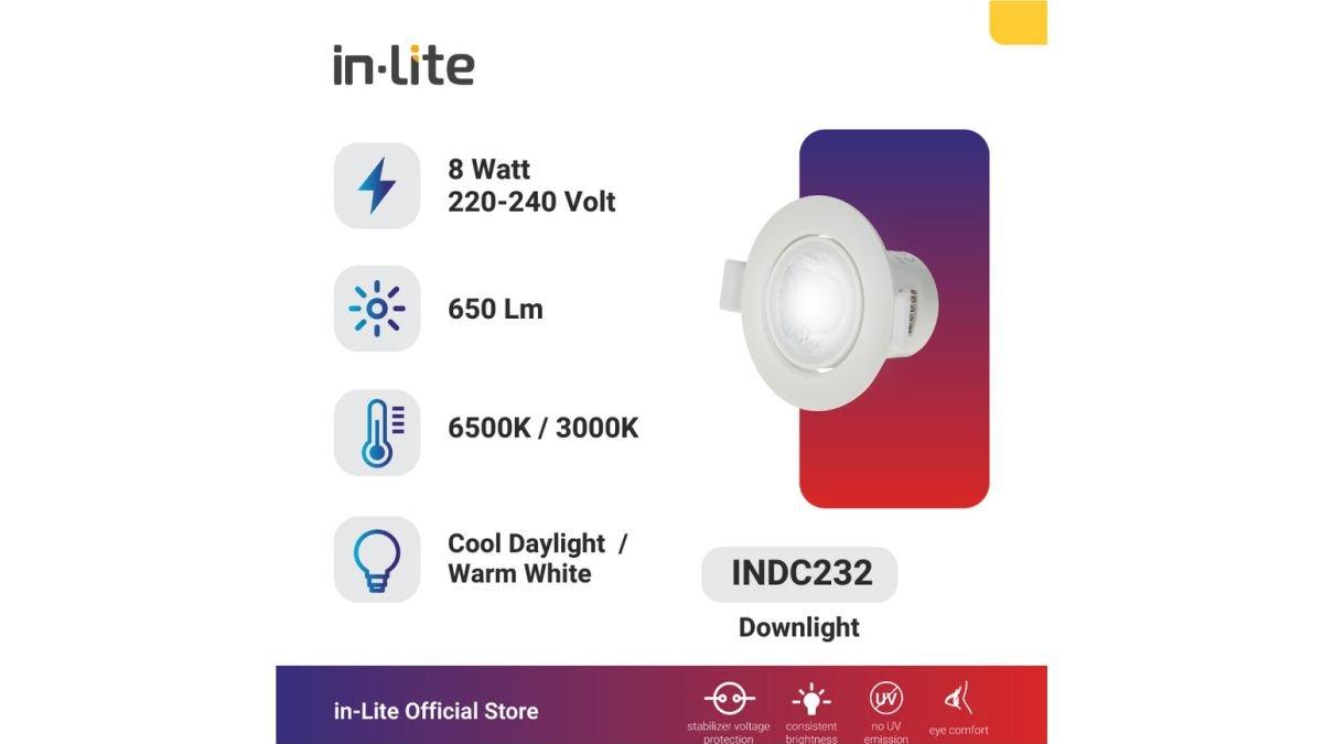 Lampu LED plafon in-Lite INDC232