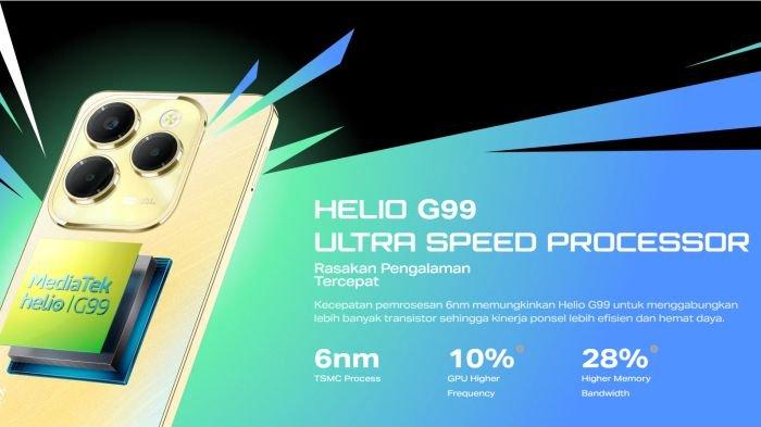 Dapur pacu Infinix HOT 40 Pro didukung performa chipset tangguh MediaTek, Helio G99
