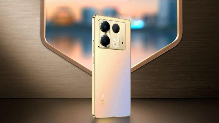 Infinix NOTE 40 hadir dengan bodi flat, dalam dua opsi warna yang salah satunya yakni Titan Gold