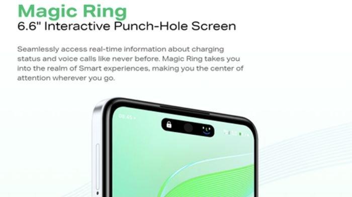 Layar Infinix SMART 8 Pro didukung Magic Ring, fitur poni dinamis untuk beberapa notifikasi