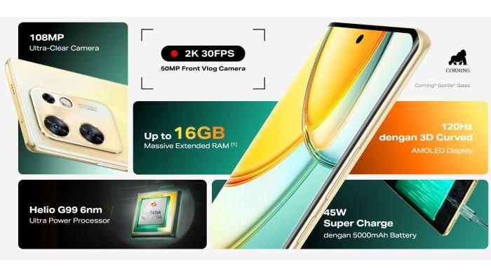 Spesifikasi Infinix ZERO 30, salah satunya kamera unggul yang mampu merekam video beresolusi 2K