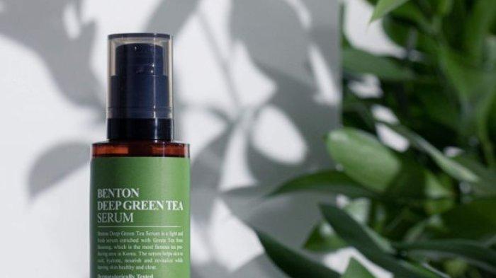 Ilustrasi skincare mengandung Green Tea.