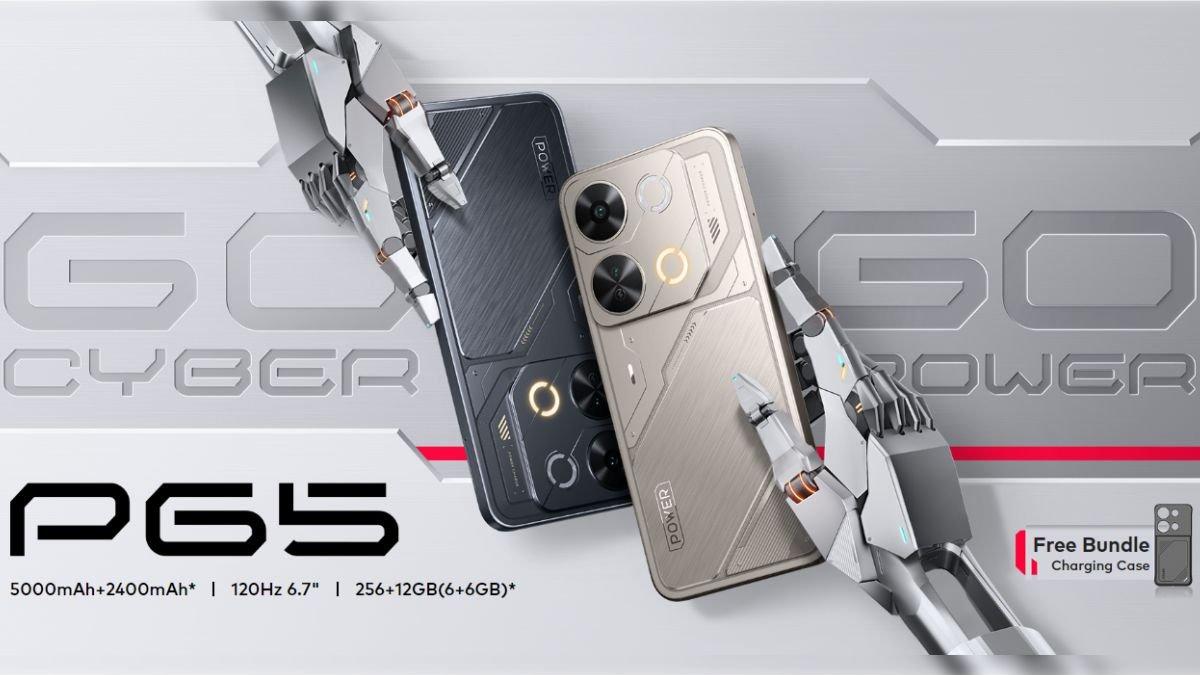 itel P65 tampil mengadopsi desain yang futuristik