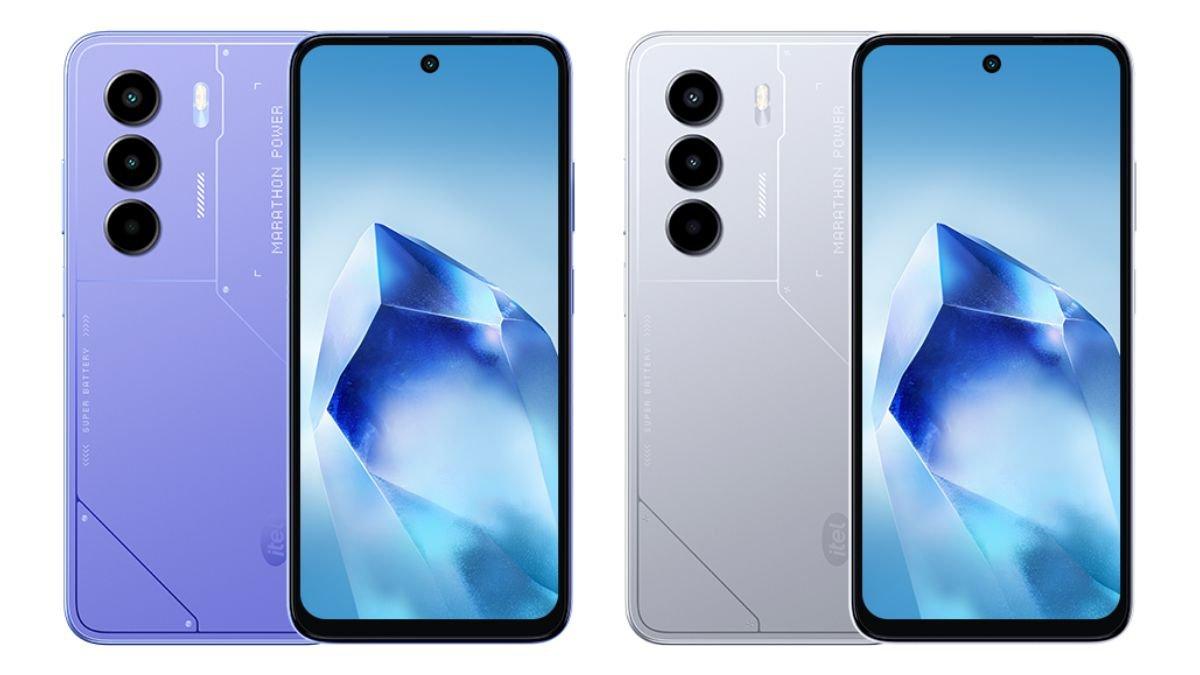 itel Power 70 dalam varian warna Silver dan Marine