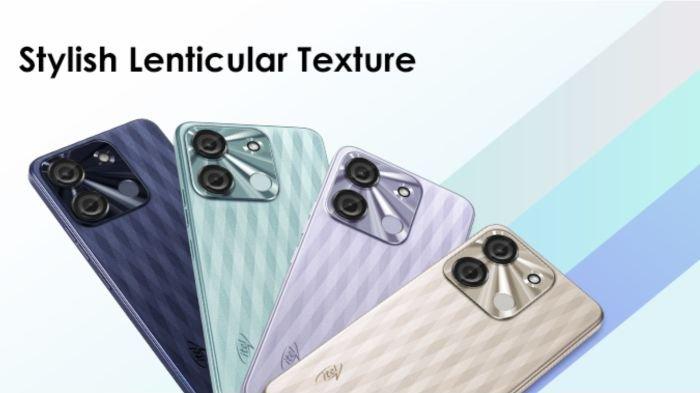 Desain punggung belakang itel A60s nampak bertekstur 3D