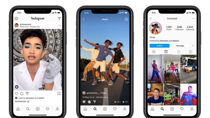 Ilustrasi postingan reels di Instagram