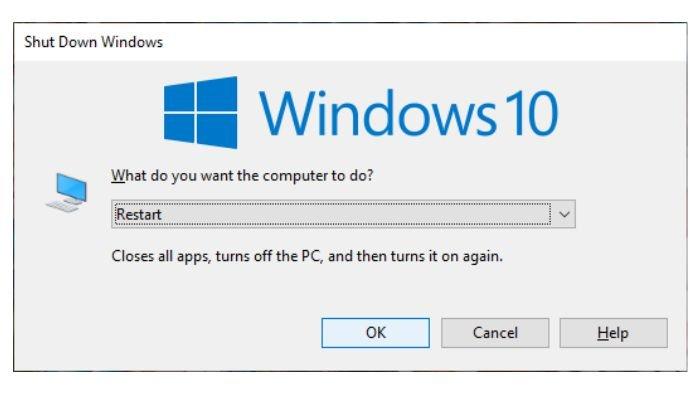 Jendela shutdown Windows bisa dibuka dengan menekan kombinasi tombol Alt dan F4