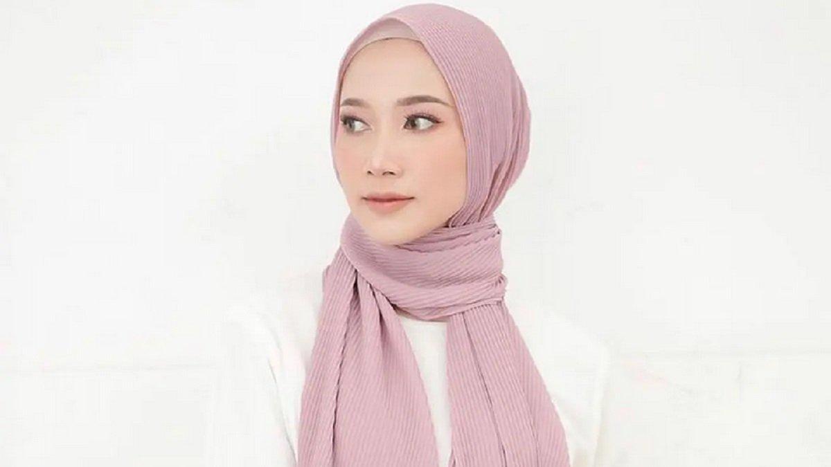 jilbab bahan plisket