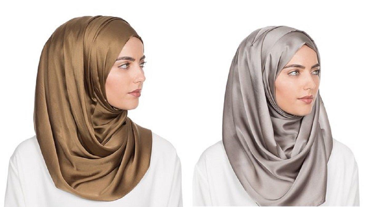 jilbab bahan satin