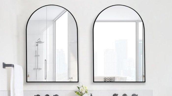 Kaca Cermin Dinding Wastafel Kamar Mandi Gantung Kubah