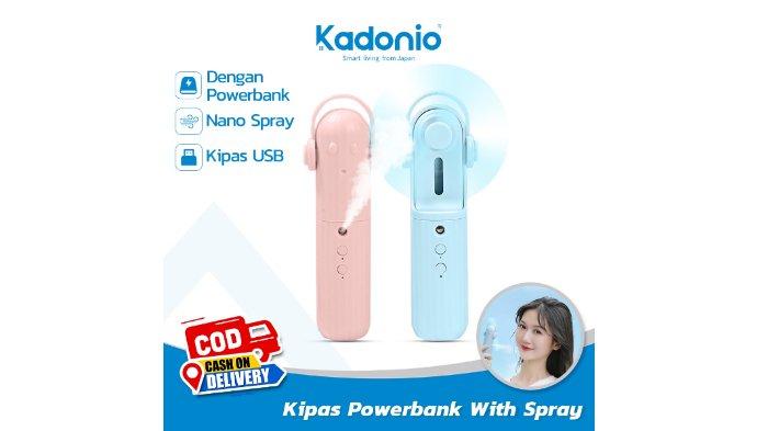 KADONIO Kipas Angin Portable KL-FN14 produk multifungsi yang praktis dibawa ke mana saja.