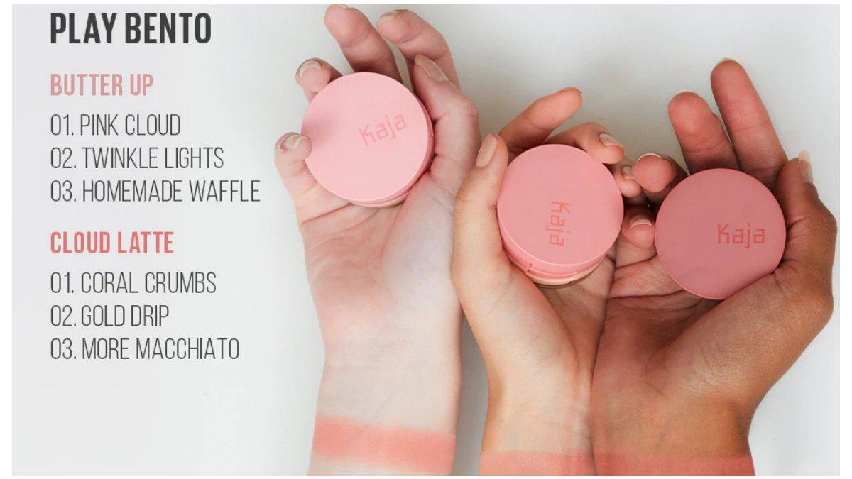 kaja Beauty PLAY BENTO Cream Bronzer, Powder Blush & Highlighter