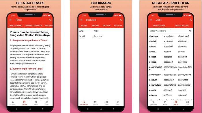 Aplikasi Kamus Inggris - Indonesia Offline bisa diunduh untuk perangkat Android