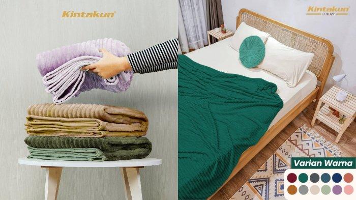 Kintakun Selimut Lembut & Mewah Luxury 160x200cm terbuat dari bahan flanel dengan berbagai pilihan warna.