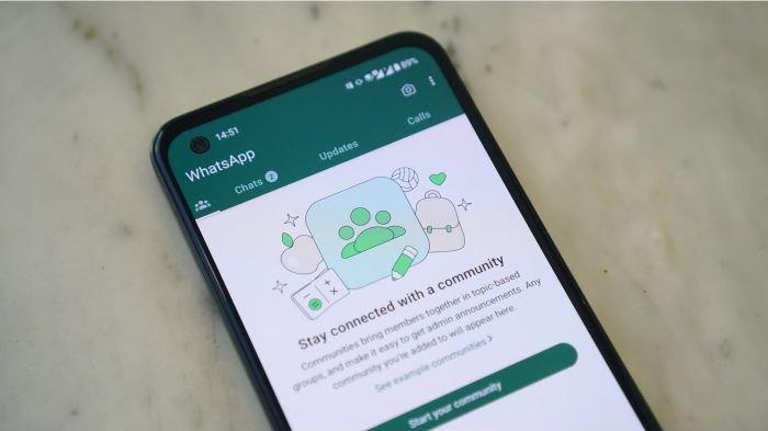 Ilustrasi memakai WhatsApp di HP baru
